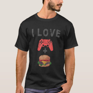 Camiseta Me Encanta La Burger Y El Jugador De Cheeseburger 