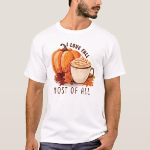 Camiseta Me encanta la caída - Calabaza y calabaza de espec