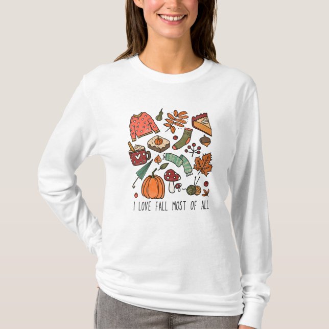 Camiseta Me Encanta La Caída De Las Hojas De Otoño (Anverso)
