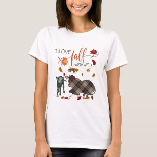 Camiseta Me encanta la caída de los amantes de la vaca Heif