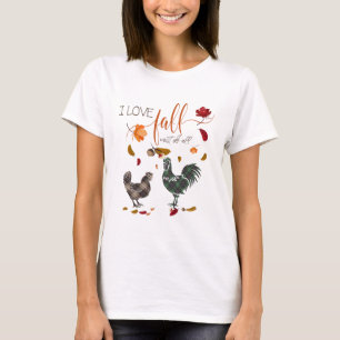 Camiseta Me encanta la caída de los amantes del pollo