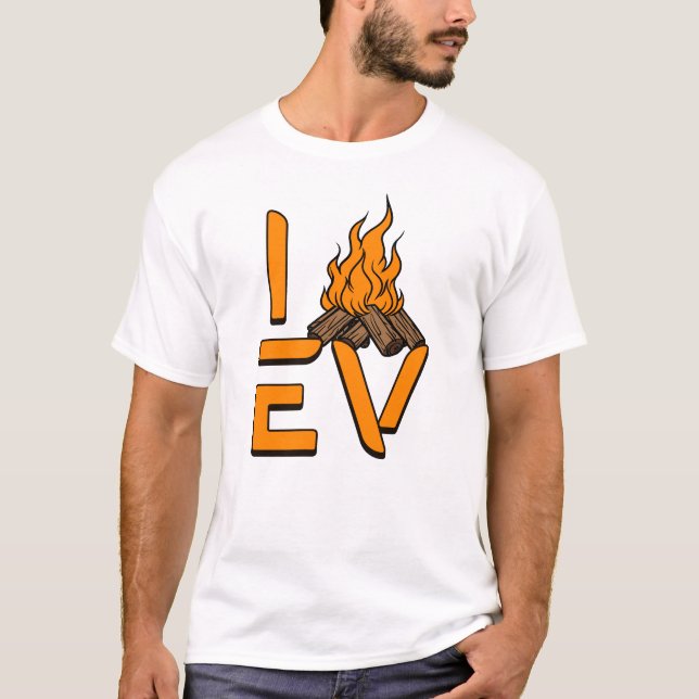 Camiseta Me encanta la campana de EV Camping (Anverso)