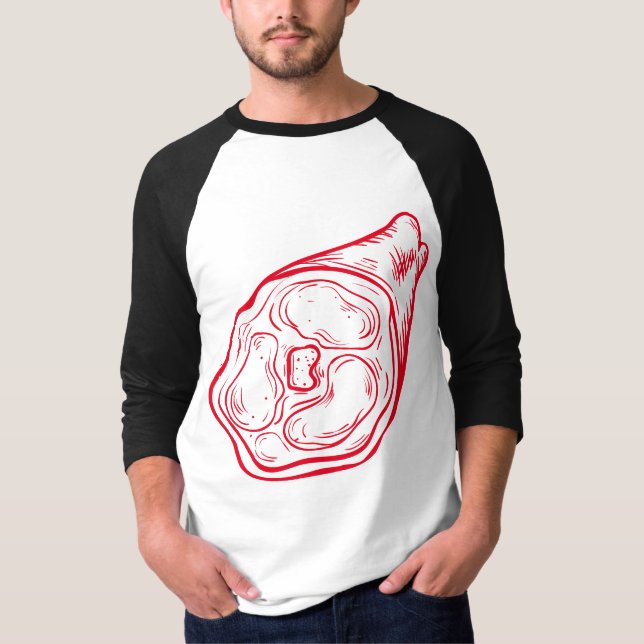 Camiseta Me encanta la carne (Anverso)