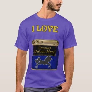 Camiseta Me encanta la carne de Unicornio en lata