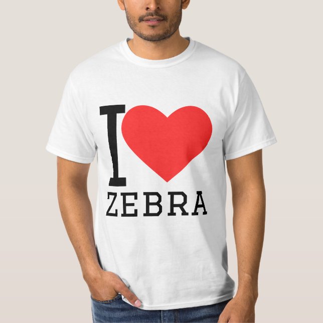 Camiseta Me encanta la cebra (Anverso)