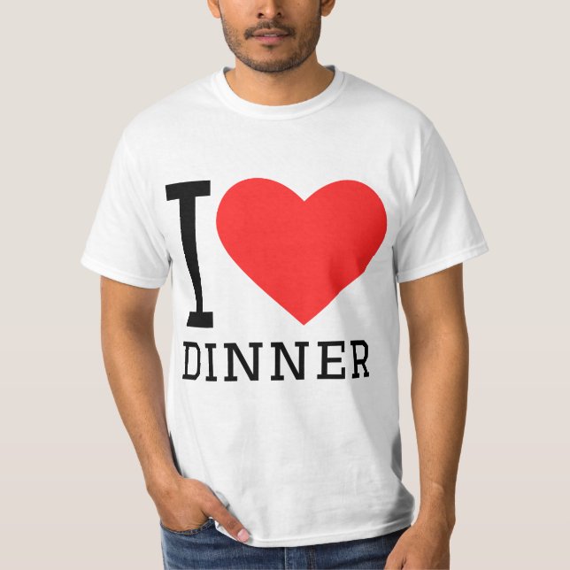 Camiseta Me encanta la cena (Anverso)