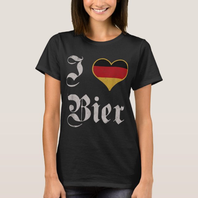 Camiseta Me encanta la cerveza alemana Oktoberfest Munich B (Anverso)
