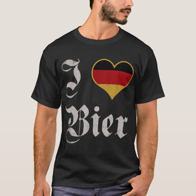 Camiseta Me encanta la cerveza alemana Oktoberfest Munich B (Anverso)