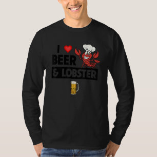 Camiseta Me encanta la cerveza langosta Cajun Boil Seafood