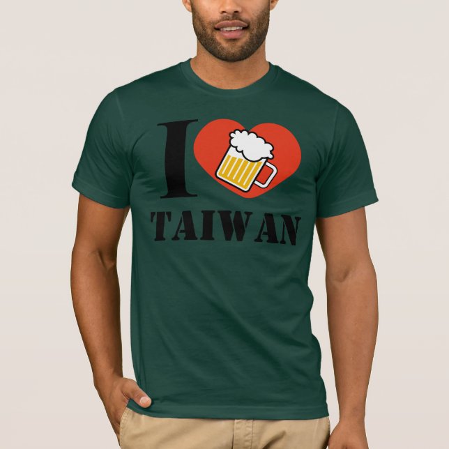 Camiseta me encanta la cerveza taiwan (Anverso)