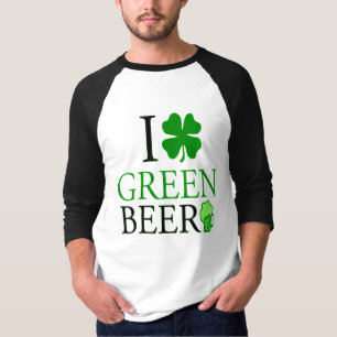 Camiseta Me encanta la cerveza verde "Shamrock" St. Patrick