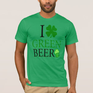 Camiseta Me encanta la cerveza verde "Shamrock" St. Patrick