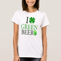 Me encanta la cerveza verde "Shamrock" St. Patrick
