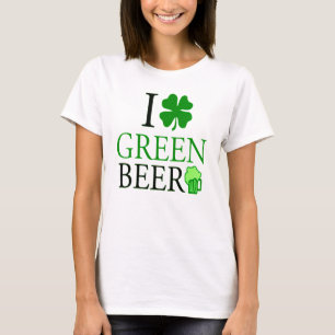 Camiseta Me encanta la cerveza verde "Shamrock" St. Patrick