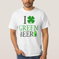 Me encanta la cerveza verde "Shamrock" St. Patrick