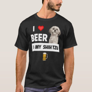 Camiseta Me Encanta La Cerveza Y Mi Madre Shih Tzu Papá Per