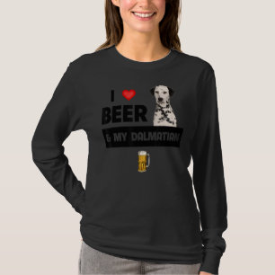 Camiseta Me Encanta La Cerveza Y Mi Mamá Dalmatiana Papá Be