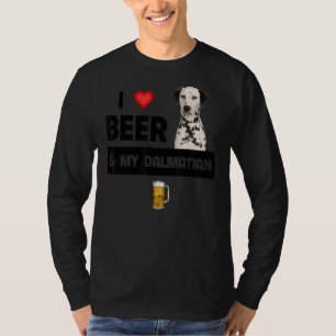 Camiseta Me Encanta La Cerveza Y Mi Mamá Dalmatiana Papá Be