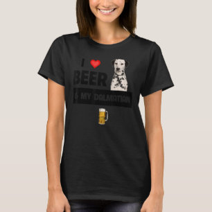 Camiseta Me Encanta La Cerveza Y Mi Mamá Dalmatiana Papá Be