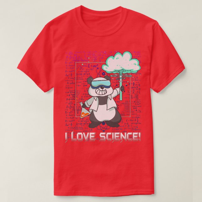 Camiseta Me Encanta La Ciencia Nerd Geek Químico Científico (Diseño del anverso)