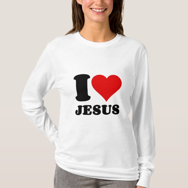 Camiseta me encanta la cita cristiana de Jesús (Anverso)