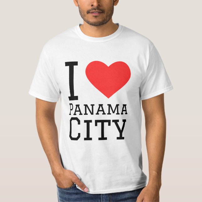 Camiseta Me encanta la ciudad de Panamá  (Anverso)