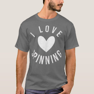 Camiseta Me encanta la clase de rotación de corazón en bici