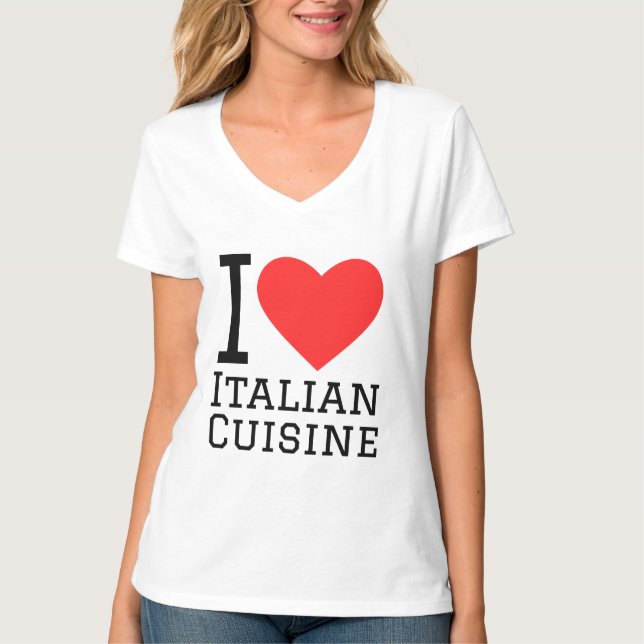 Camiseta Me encanta la cocina italiana (Anverso)