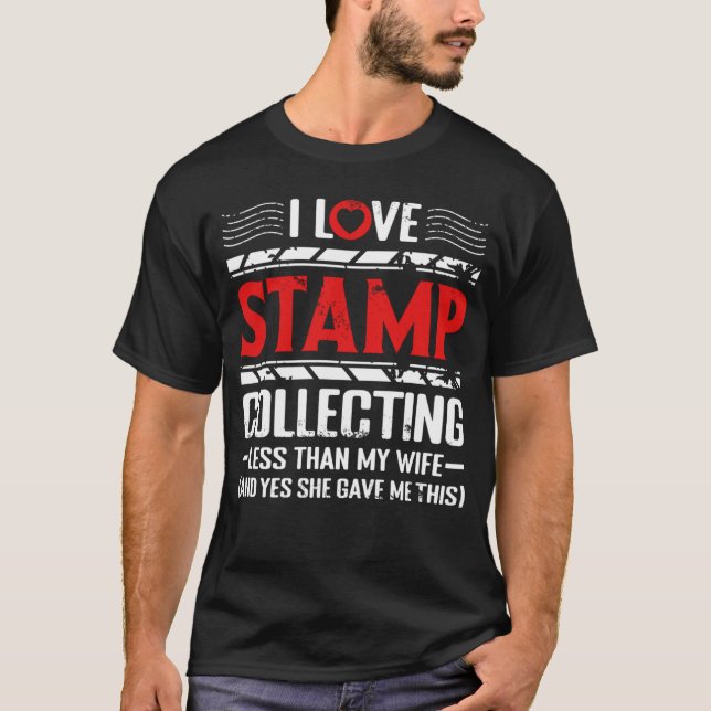 Camiseta Me Encanta La Colección De Sellos Filatélicos (Anverso)