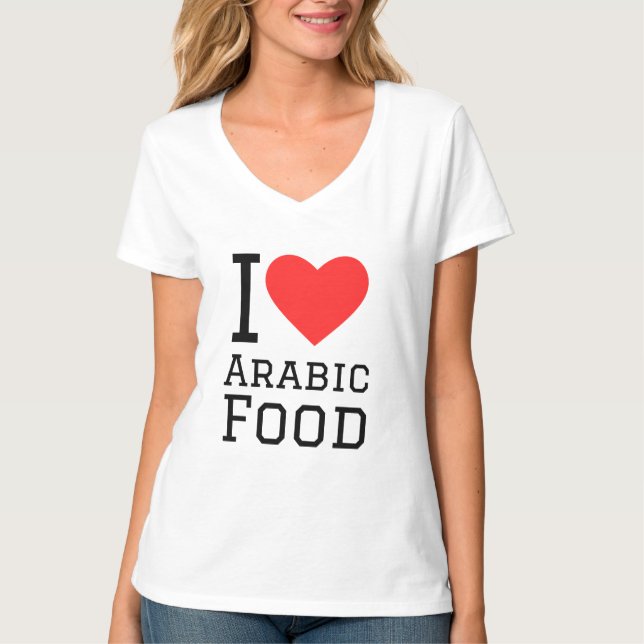 Camiseta Me encanta la comida árabe (Anverso)