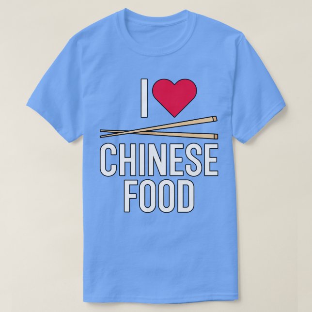 Camiseta Me encanta la comida china (Diseño del anverso)