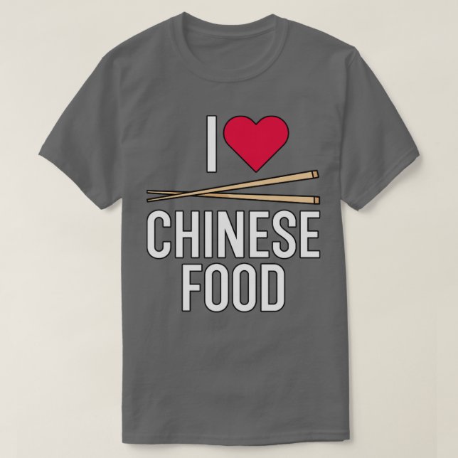 Camiseta Me encanta la comida china (Diseño del anverso)