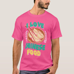 Camiseta Me encanta la comida china, comida asiática, china