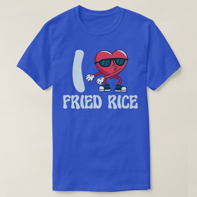 Camiseta Me Encanta La Comida De Arroz Frito (Diseño del anverso)