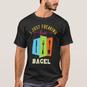 Camiseta Me encanta la comida deliciosa de Bagel