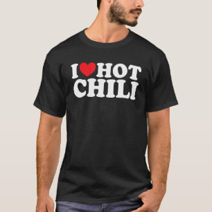 Camiseta Me encanta la comida divertida de chile caliente v
