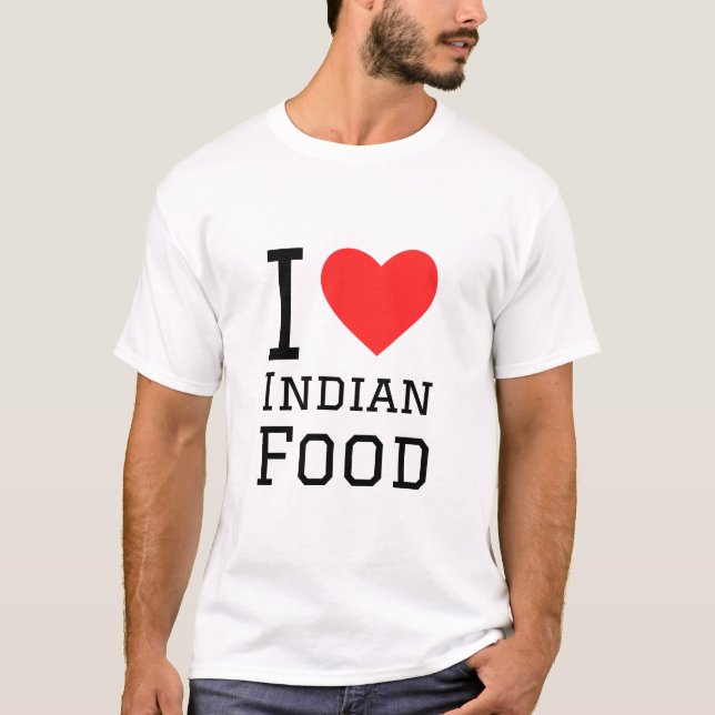 Camiseta Me encanta la comida india (Anverso)