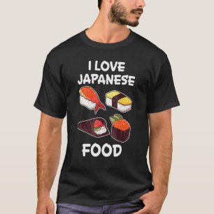 Camiseta Me encanta la comida japonesa cocina japonesa arro