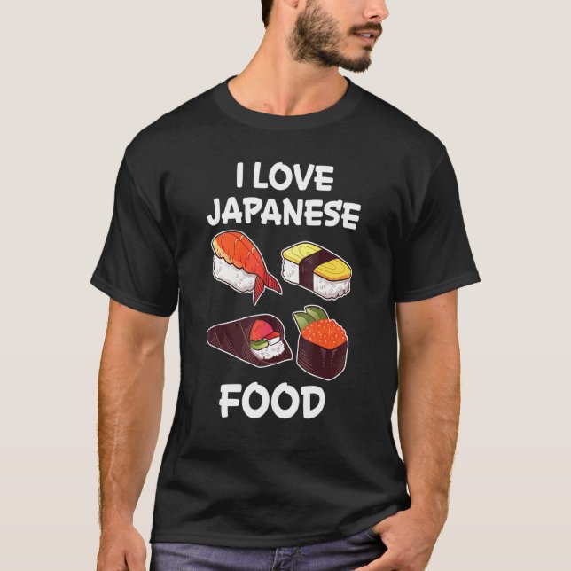 Camiseta Me encanta la comida japonesa cocina japonesa arro (Anverso)