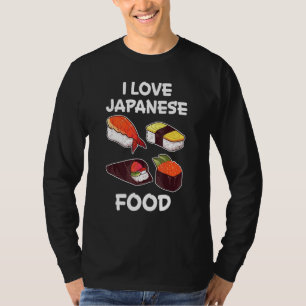 Camiseta Me encanta la comida japonesa cocina japonesa arro