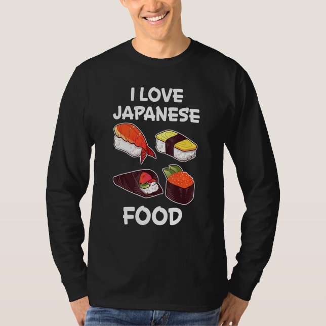 Camiseta Me encanta la comida japonesa cocina japonesa arro (Anverso)