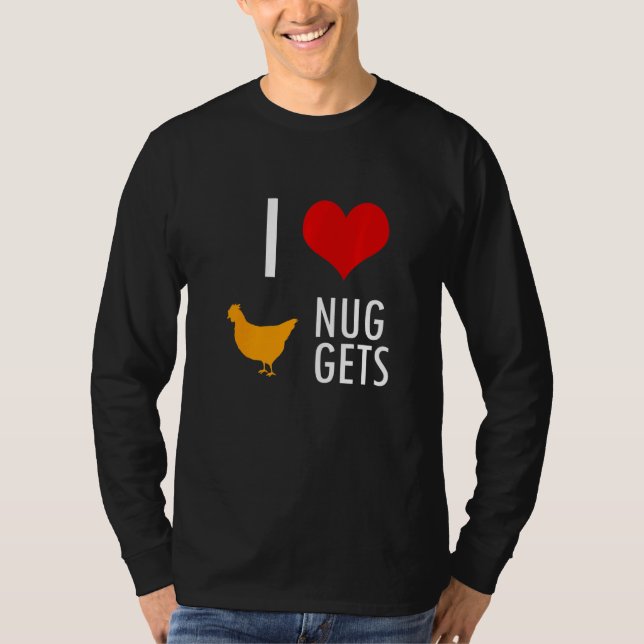 Camiseta Me encanta la comida nuggets (Anverso)