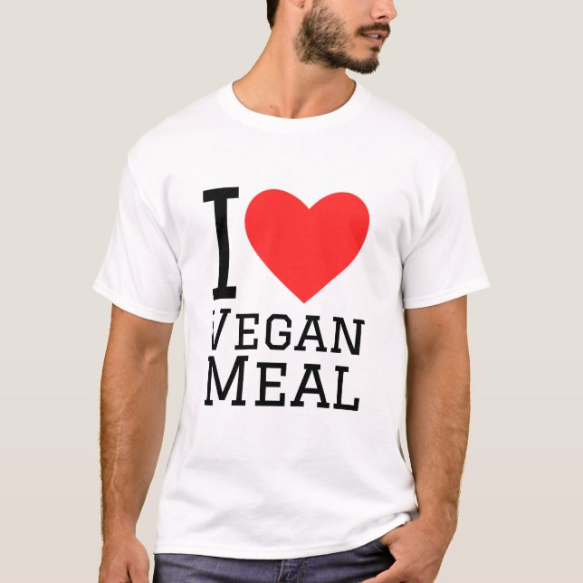 Camiseta Me encanta la comida vegana (Anverso)