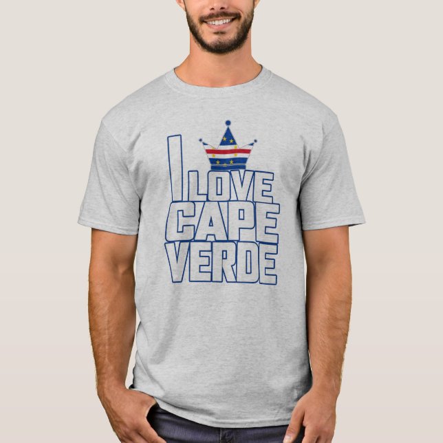 Camiseta Me encanta la corona de Cabo Verde (Anverso)