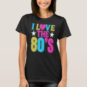 Camiseta Me encanta la cosecha retro de 1980 de los 80