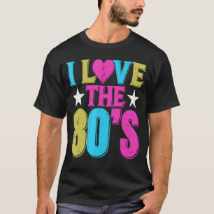Camiseta Me encanta la cosecha retro de 1980 de los 80