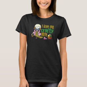 Camiseta Me Encanta La Crafty Wife Knitters Cita