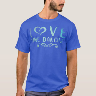 Camiseta Me encanta la danza de la línea de baile de la lín
