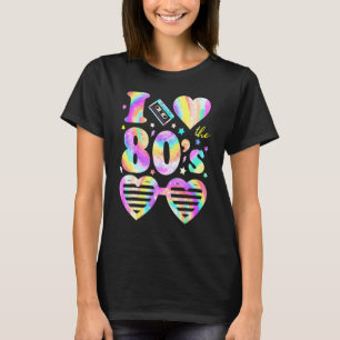 Camiseta Me encanta la década de los 80. Corazón...........