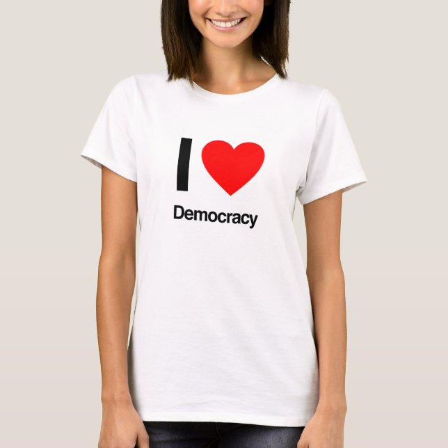Camiseta me encanta la democracia (Anverso)